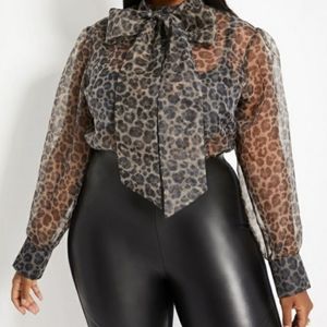 Animal print blouse
